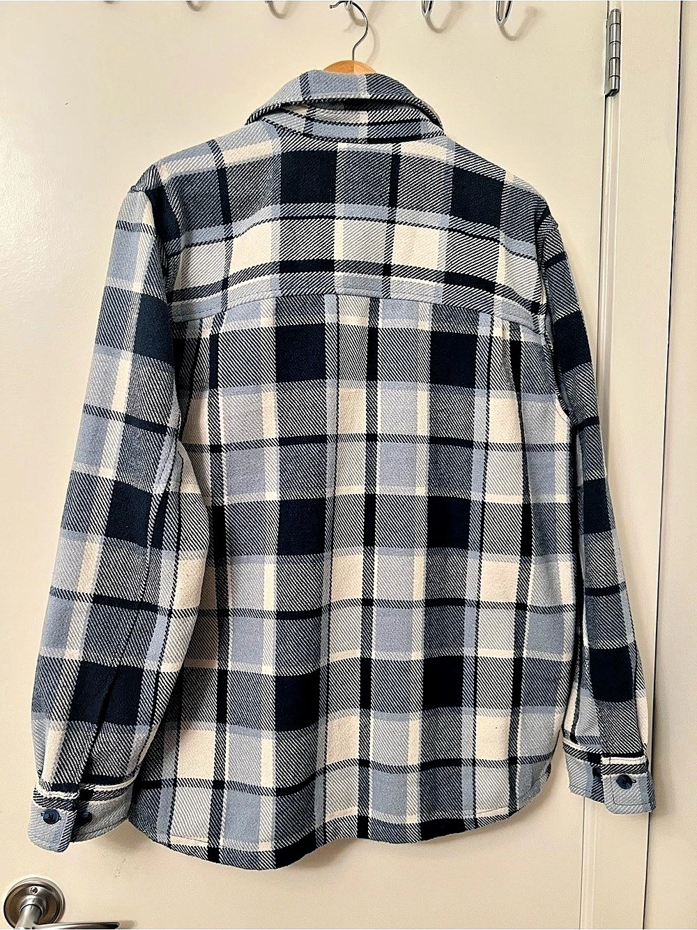 Boston Traders Plaid Button‑Up Jacket – Blue & Cream, Size Large - Picture 5 of 10